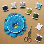 Mountain Landscape Pendant- Diy Beginner Hand Embroidery Kit
