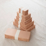 Terra Cotta Handmade Paper | Set of 10 | Recycled Cotton (Postcard or Placecard)