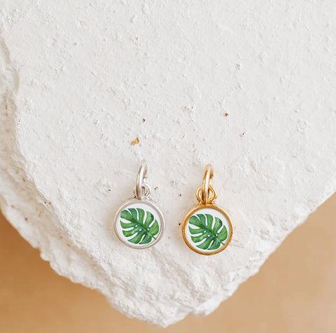 Monstera Pendant Necklace Charm
