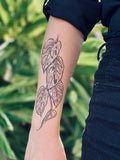 monstera vine tattoo Monstera Vine Temporary Tattoo – nature+nurture