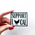 Support Local Embroidered Iron-On Patch Holistic Farm