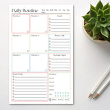 Daily Routine and Priority Planner: 50-Page Tear-Off Notepad