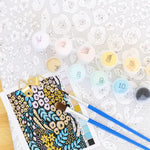 Black Floral Paint By Numbers Kit
