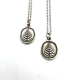 Antique Silver Fern Coin Necklace