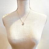 Antique Silver Fern Coin Necklace
