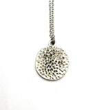 Woodland Fern Pendant Necklace - Silver Forest Medallion