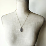 Woodland Fern Pendant Necklace - Silver Forest Medallion