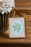 Pewter & Glass Photo Frames with Art, Set of 6