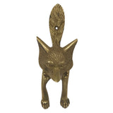 Antiqued Solid Brass Fox Door Knocker - Home Accents
