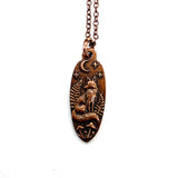 Antique Copper Midnight Fox Necklace