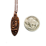 Antique Copper Midnight Fox Necklace