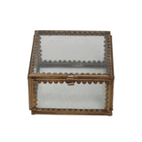 Brass & Glass Display Box with Scalloped Edges