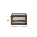 Brass & Glass Display Box with Scalloped Edges