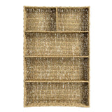 Hand-Woven Seagrass Basket w/ 5 Sections, Natural
