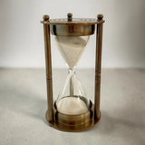 Small Antiqued Vintage Brass Sand Timer