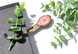Pressed Flower Bookmark - Fleabane, Oval, Antique Bronze