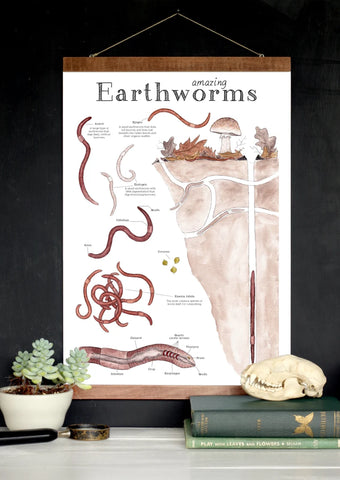 Amazing Earthworms 12 x 18 Poster