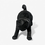 Cat Door Stop and Bookend, Black Cast Iron Shelf or Desk Decor, 5"