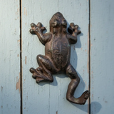Frog Wall Hook, Rustic Cast Iron For Coats, Keys, or Towels