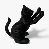 Cat Door Stop and Bookend, Black Cast Iron Shelf or Desk Decor, 5"