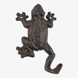 Frog Wall Hook, Rustic Cast Iron For Coats, Keys, or Towels