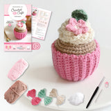 Crochet Cafe Amigurumi Kit Cupcake: Everything You Need Is Included: 100%-Cotton Yarn, Crochet Hook, Stitch Marker, Tapestry Needle, Fiberfill, Step-B - Ingram
