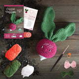 Crochet Your Veggies Amigurumi Kit Radish: Everything You Need Is Included: 100%-Cotton Yarn, Crochet Hook, Stitch Marker, Tapestry Needle, Fiberfill, - Ingram