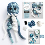 Super Simple Finger Knitting Kit Jiggle the Jellyfish: Everything You Need Is Included: Chunky Yarn, Fiberfill, Instruction Booklet, Exclusive Step-By
