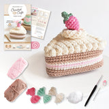 Crochet Cafe Amigurumi Kit Cake Slice: Everything You Need Is Included: 100%-Cotton Yarn, Crochet Hook, Stitch Marker, Tapestry Needle, Fiberfill, Ste - Ingram