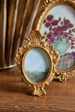 Pewter & Glass Photo Frames with Art, Set of 6