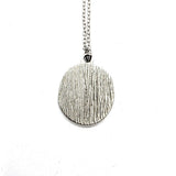 Antique Silver Lily of the Valley Medallion Necklace