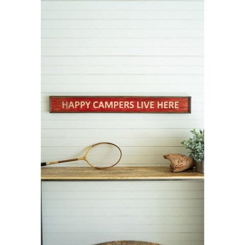 "Happy Campers Live Here" Sign
