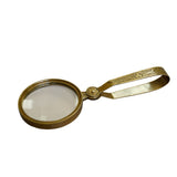 Antiqued Folding Brass Magnifying Glass