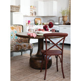 Metal Cross Back Chair, Matte Clay Color