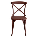 Metal Cross Back Chair, Matte Clay Color