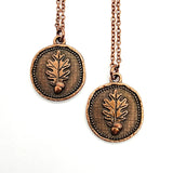 Mighty Oak Pendant Necklace - Copper Forest Medallion