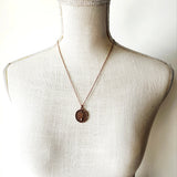 Mighty Oak Pendant Necklace - Copper Forest Medallion
