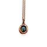 Moss Agate Pendant Necklace // Electroformed Jewelry