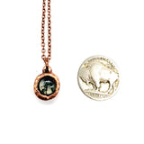 Moss Agate Pendant Necklace // Electroformed Jewelry