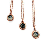 Moss Agate Pendant Necklace // Electroformed Jewelry