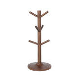 Mango Wood Mug Holder, Natural (Holds 6 Mugs)