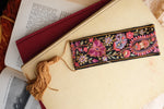 Paisley Dark - Handmade Embroidered Bookmark