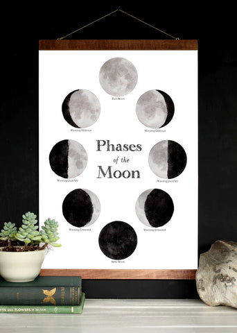 School Room Chart - Phases of the Moon- 12 x 18 Poster