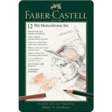 Pitt Monochrome Artist Pencil Drawing Set, Tin of 12
