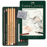 Pitt Monochrome Artist Pencil Drawing Set, Tin of 12