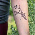 Praying Mantis Temporary Tattoo