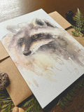 Raccoon Watercolor A7 Greeting Card