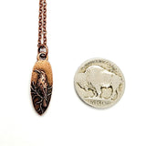 Antique Whispering Raven Pendant Necklace