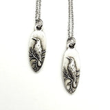 Antique Whispering Raven Pendant Necklace