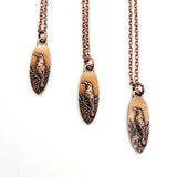 Antique Whispering Raven Pendant Necklace